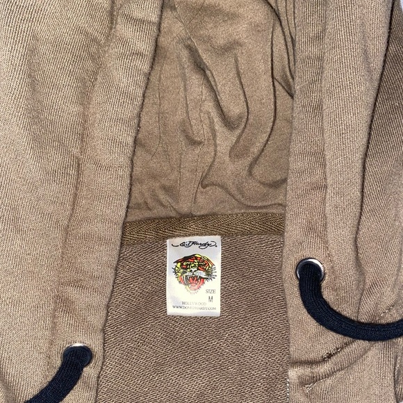 brown ed hardy zip up - Picture 3 of 4